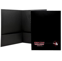 Black linen Presentation Folder